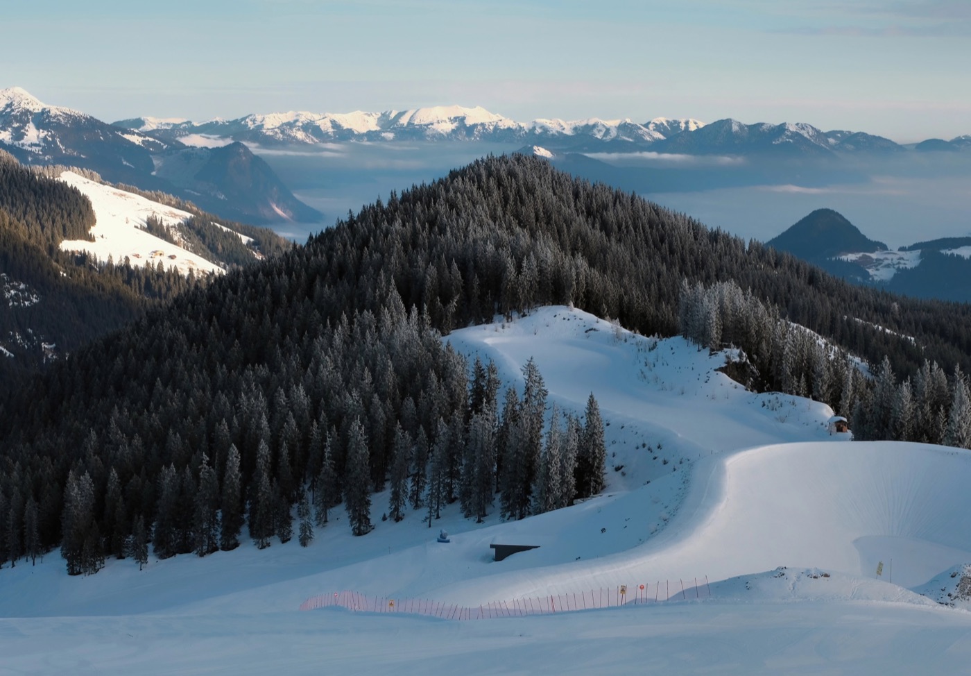 Alpbach ski resort in winter