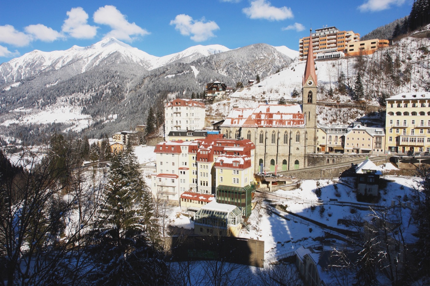 Bad Gastein ski resort in winter