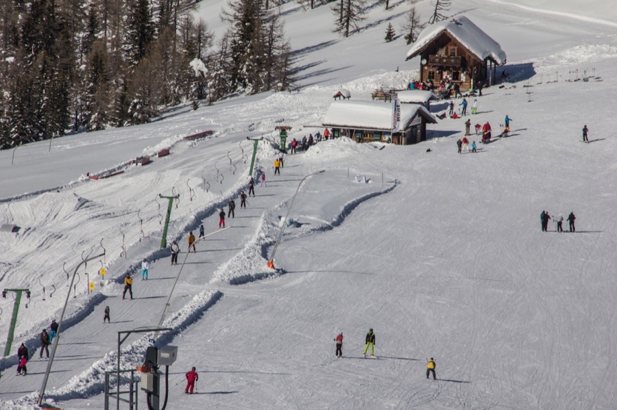 Bad Kleinkirchheim ski resort in winter