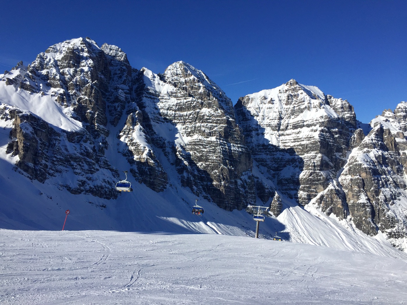 Fulpmes ski resort in winter
