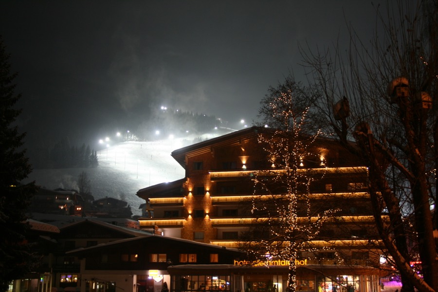 Hinterglemm ski resort in winter