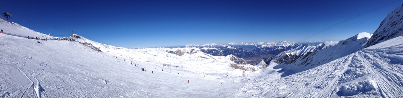 Kaprun ski resort in winter