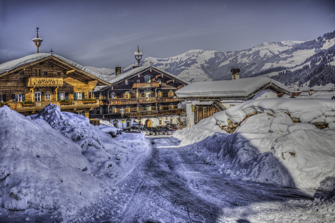 Kirchberg ski resort in winter