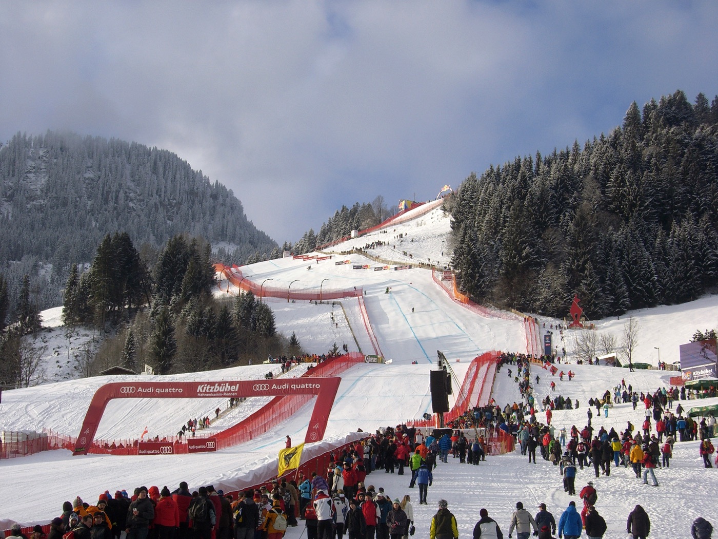 Kitzbuhel ski resort in winter
