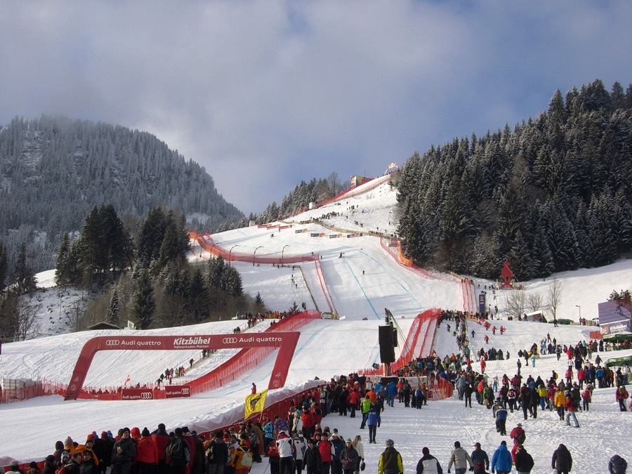 Kitzbuhel ski resort in winter