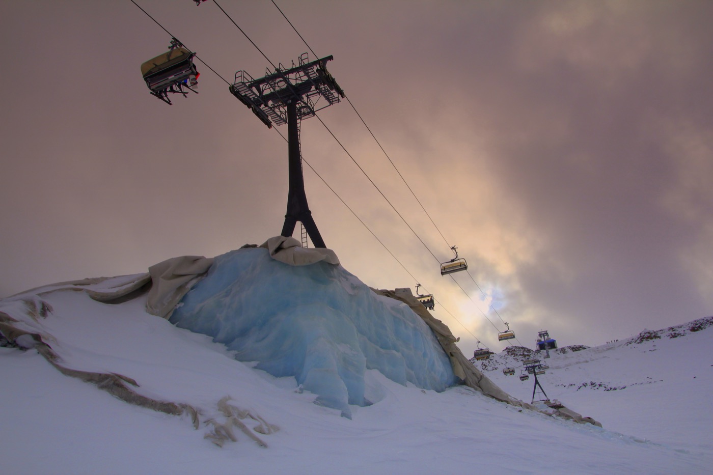 Neustift ski resort in winter