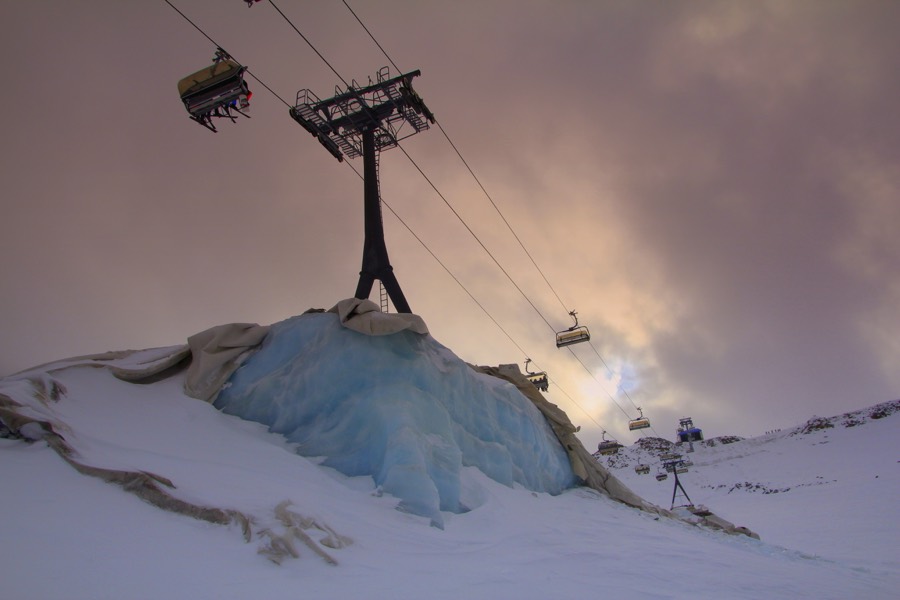 Neustift ski resort in winter