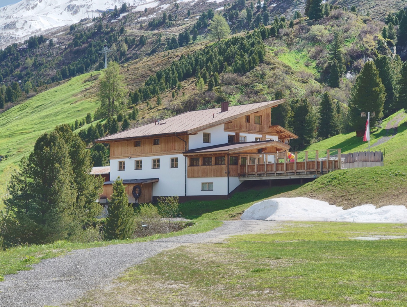 Obergurgl ski resort in winter