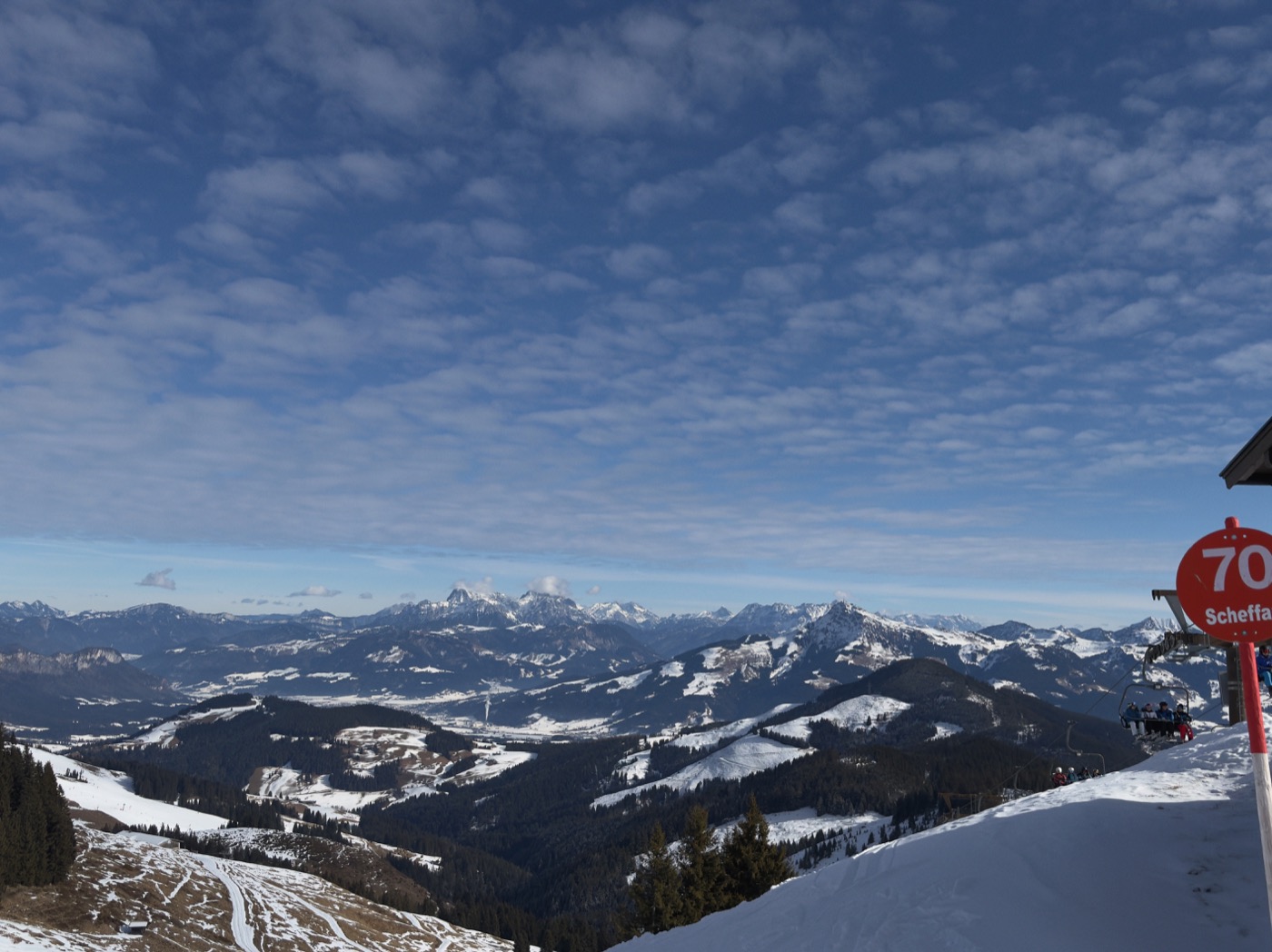 Scheffau ski resort in winter