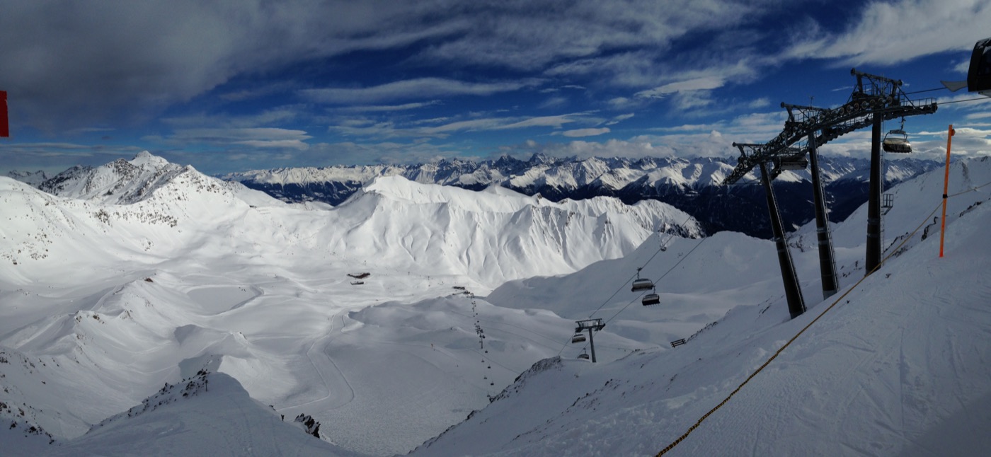 Serfaus ski resort in winter