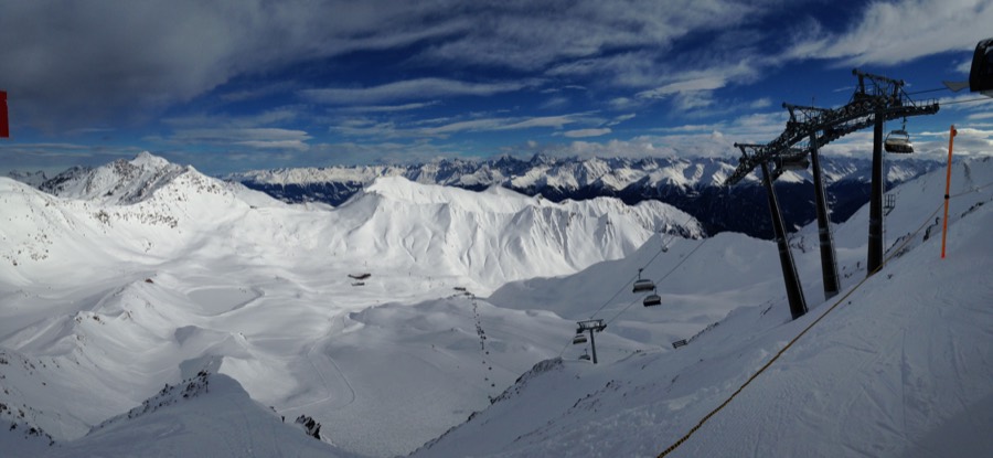 Serfaus ski resort in winter