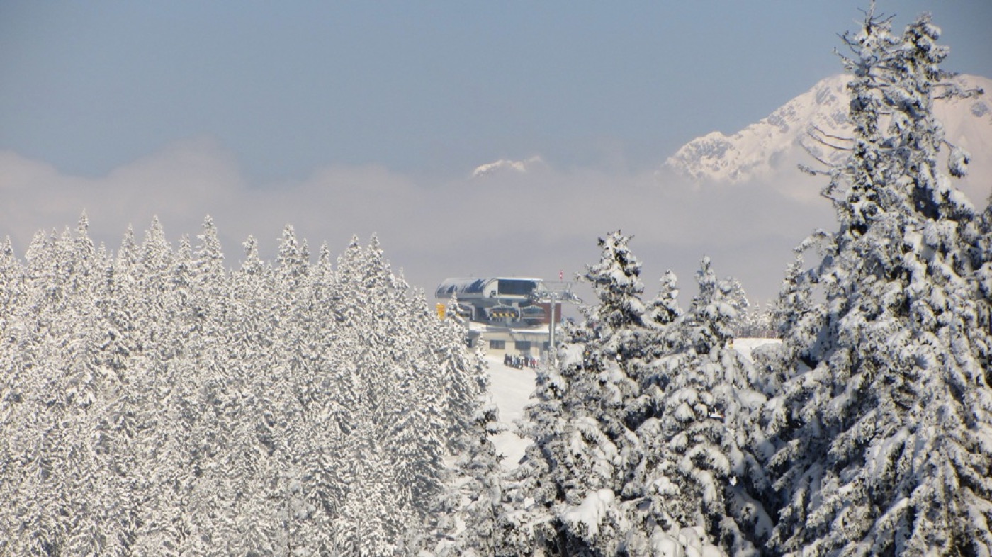 Soll ski resort in winter