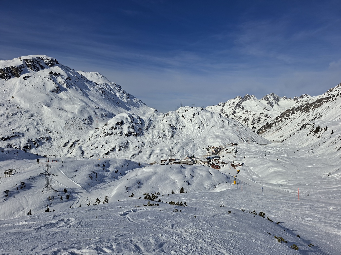 St Christoph ski resort in winter