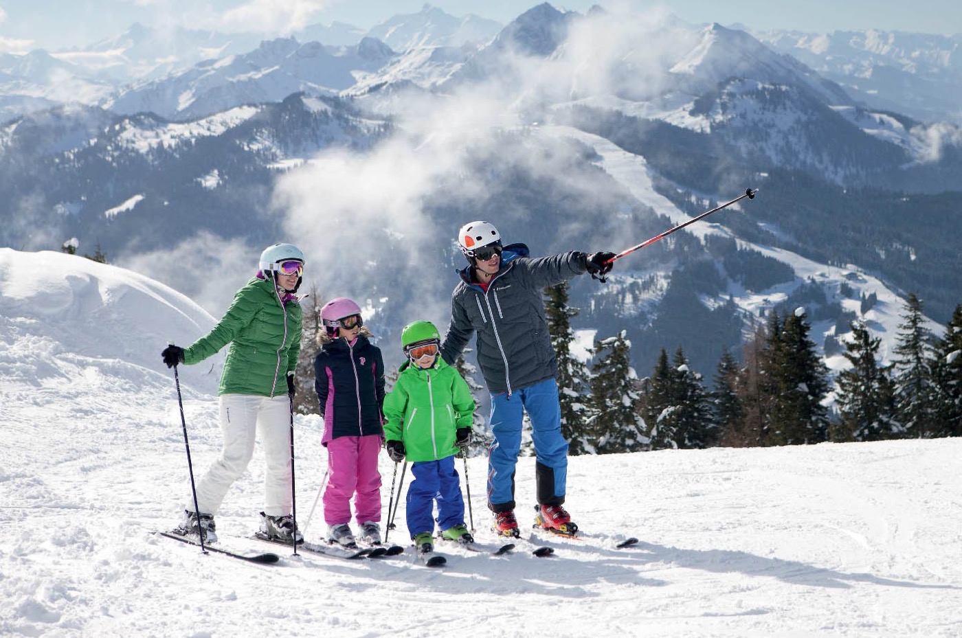 Wagrain ski resort in winter