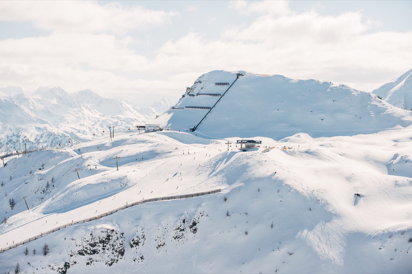 Zauchensee ski resort in winter