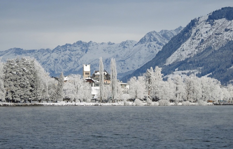 Zell am See ski resort in winter
